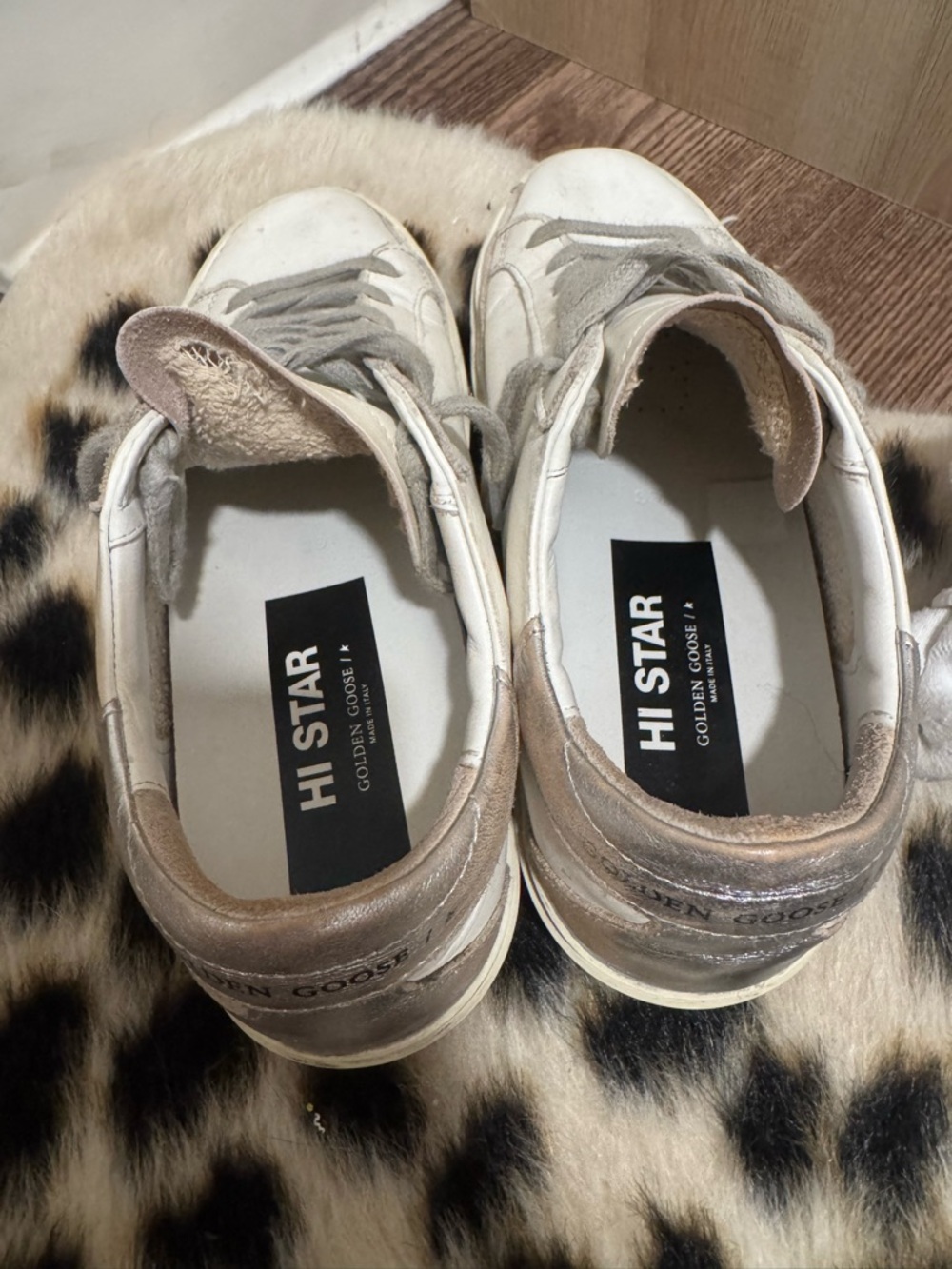 Golden Goose Superstar Sneakers with Pink Glitter Star - Picture 6 of 7